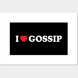 Y2K Funny Slogan I Love Gossip Posters and Art